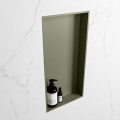 MONDIAZ EASY Nis 59,5x29,5cm in solid surface kleur Army | Army. 1 vak  geschikt voor in- of opbouw