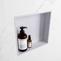 MONDIAZ EASY Nis 29,5x29,5cm in solid surface kleur Cale | Cale. 1 vak  geschikt voor in- of opbouw