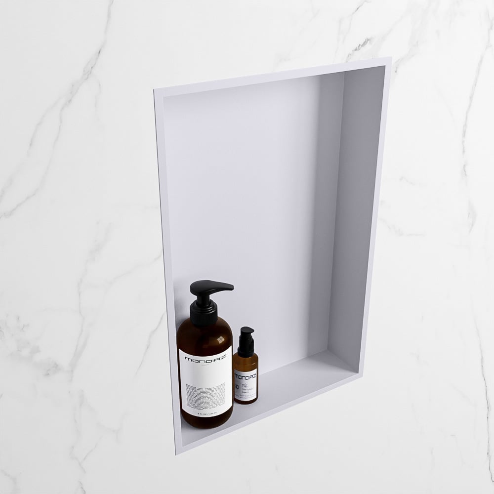 MONDIAZ EASY Nis 44,5x29,5cm in solid surface kleur Cale | Cale. 1 vak  geschikt voor in- of opbouw