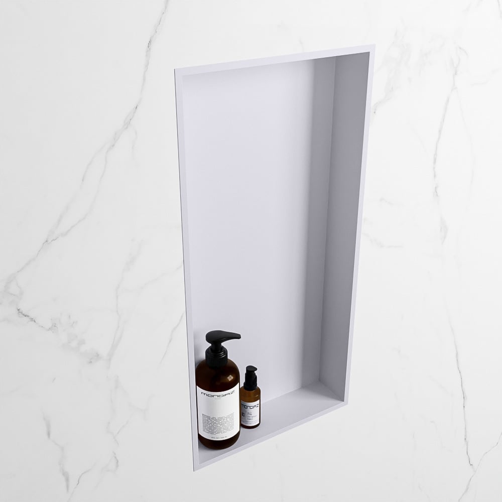 MONDIAZ EASY Nis 59,5x29,5cm in solid surface kleur Cale | Cale. 1 vak  geschikt voor in- of opbouw