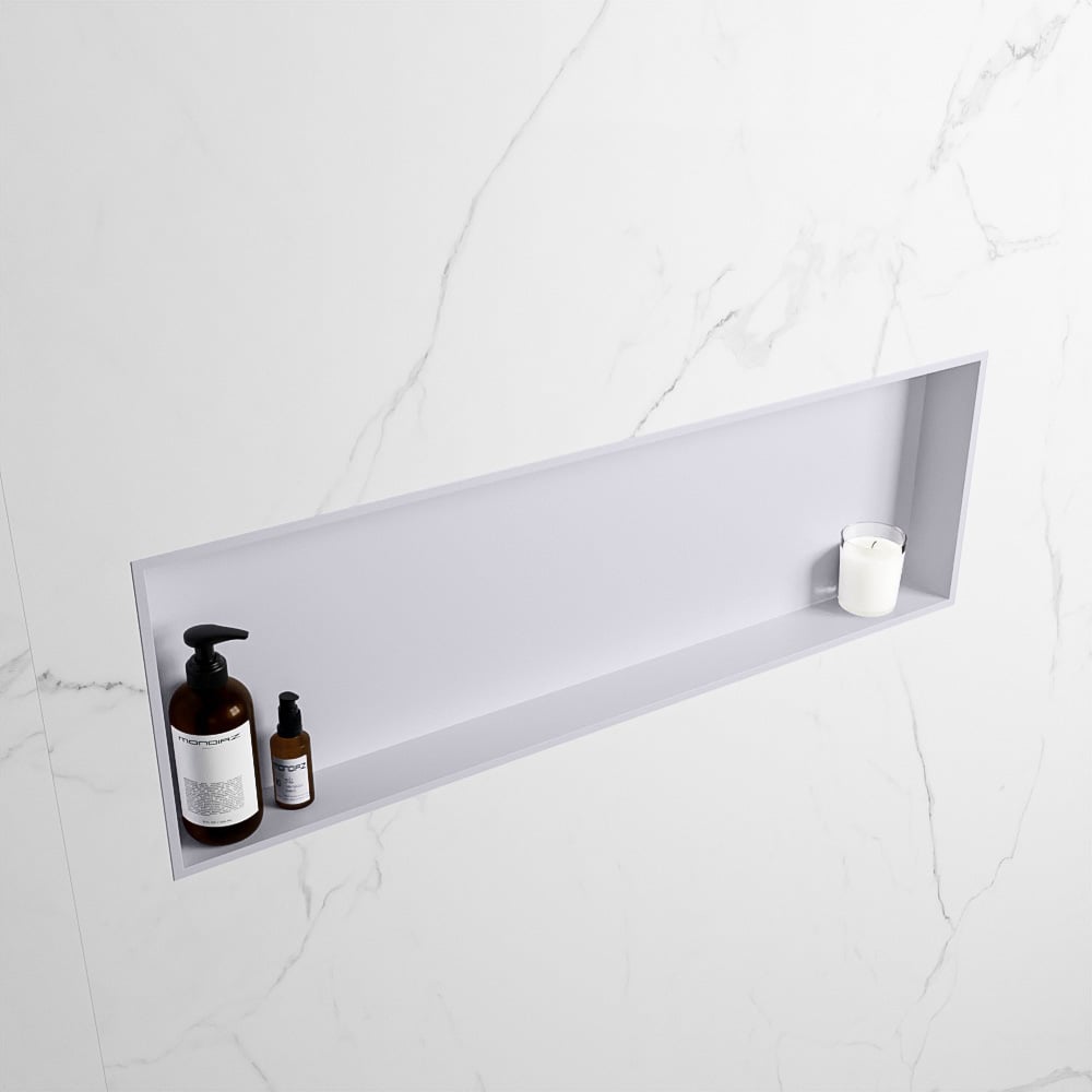 MONDIAZ EASY Nis 89,5x29,5cm in solid surface kleur Cale | Cale. 1 vak  geschikt voor in- of opbouw
