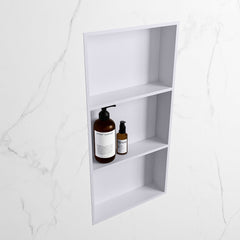 MONDIAZ EASY Nis 59,5x29,5cm in solid surface kleur Cale | Cale. 3 vakken  geschikt voor in- of opbouw
