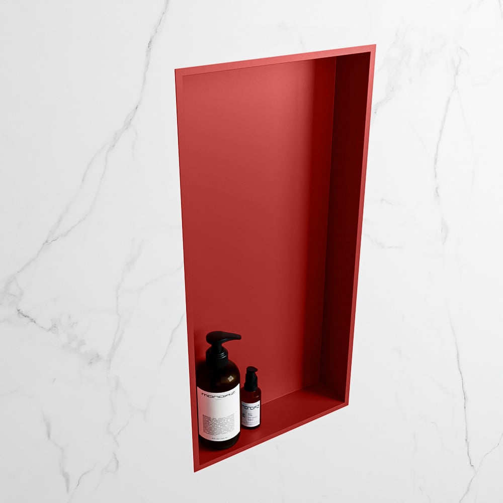 MONDIAZ EASY Nis 59,5x29,5cm in solid surface kleur Fire | Fire. 1 vak  geschikt voor in- of opbouw