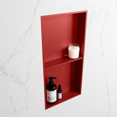 MONDIAZ EASY Nis 59,5x29,5cm in solid surface kleur Fire | Fire. 2 vakken geschikt voor in- of opbouw