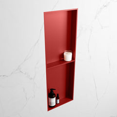 MONDIAZ EASY Nis 149,5x29,5cm in solid surface kleur Fire | Fire. 2 vakken geschikt voor in- of opbouw