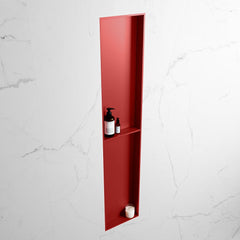 MONDIAZ EASY Nis 89,5x29,5cm in solid surface kleur Fire | Fire. 2 vakken geschikt voor in- of opbouw