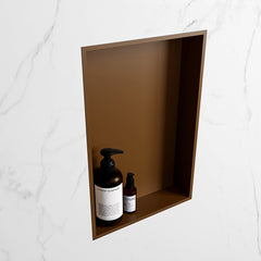 MONDIAZ EASY Nis 44,5x29,5cm in solid surface kleur Rust | Rust. 1 vak  geschikt voor in- of opbouw