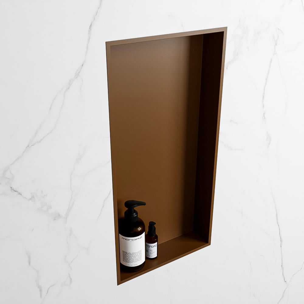 MONDIAZ EASY Nis 59,5x29,5cm in solid surface kleur Rust | Rust. 1 vak  geschikt voor in- of opbouw
