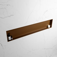 MONDIAZ EASY Nis 149,5x29,5cm in solid surface kleur Rust | Rust. 1 vak  geschikt voor in- of opbouw
