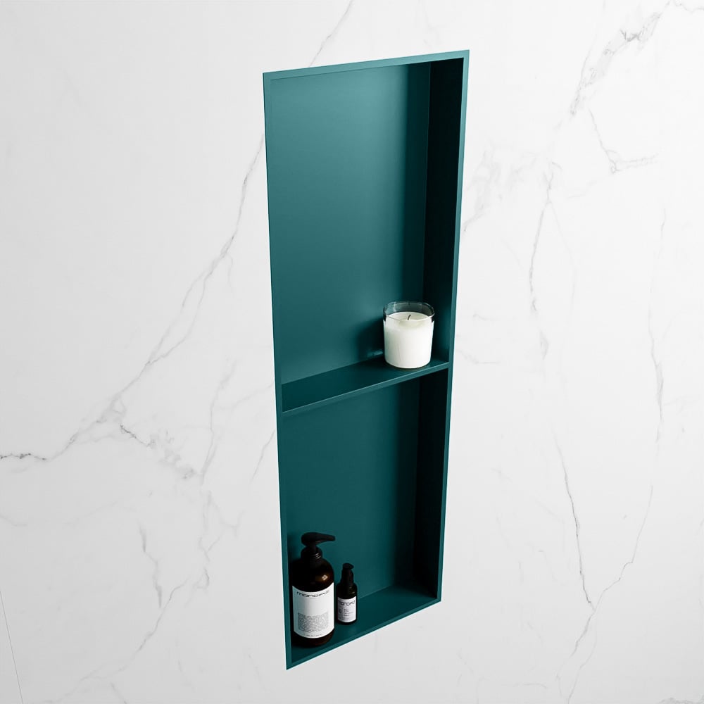 MONDIAZ EASY Nis 149,5x29,5cm in solid surface kleur Smag | Smag. 2 vakken geschikt voor in- of opbouw