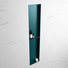 MONDIAZ EASY Nis 89,5x29,5cm in solid surface kleur Smag | Smag. 2 vakken geschikt voor in- of opbouw