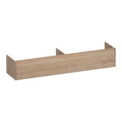 BRAUER Embrace base cabinet 200 with 2 soft-close handleless drawers and 2 siphon cutouts slatted natural oak