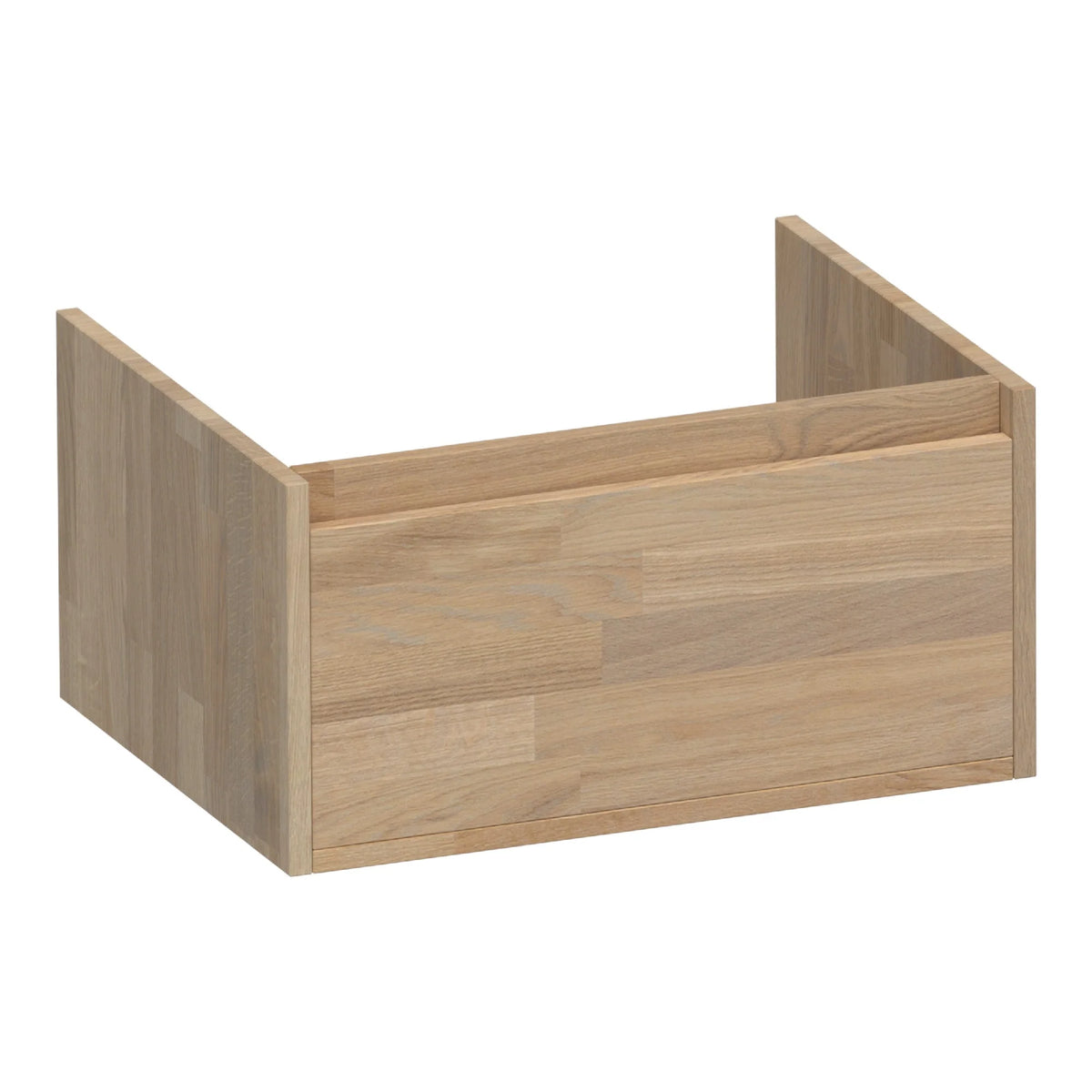 BRAUER Hope onderkast 60 met 1 softclose lade greeploos en 1 sifon uitsparing vingerlas eiken grijs