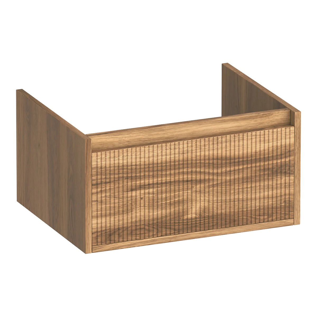 BRAUER Hope Wavy onderkast 60 met 1 softclose lade greeploos en 1 sifon uitsparing Honey