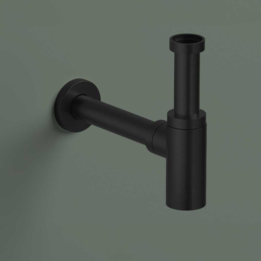 Hotbath Cobber P035 wastafelsifon - Geborsteld Zwart PVD