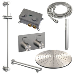 Brauer Edition inbouw doucheset - staafhanddouche - 30cm hoofdouche - rechte wandarm - glijstang - chroom