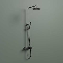 Hotbath Ace SDS11 thermostatische stortdoucheset - Geborsteld Zwart PVD