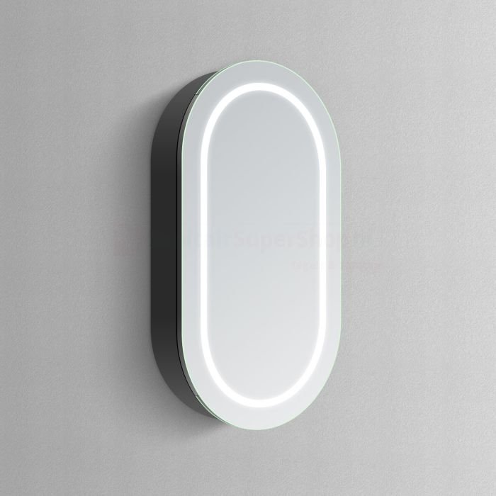 Spiegelkast SPK91000 – 45x90x13 cm – 1 Deur – Directe LED verlichting – Aluminium – Met spiegelverwarming