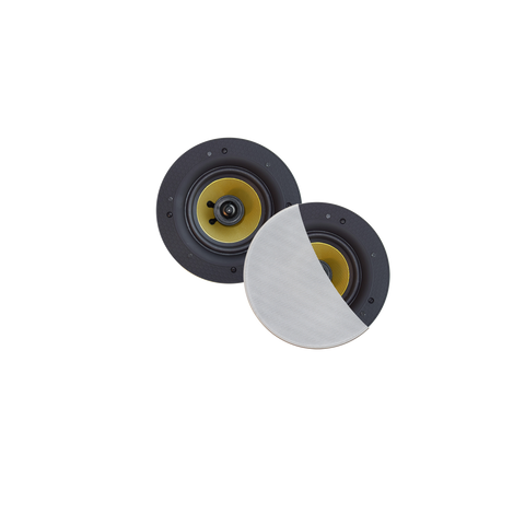 RUMBA SPEAKERSET, 45W (0,5" TWEETER), WIT, ROND 120 MM, DIEPTE 55 MM, RANDLOOS, IPX4