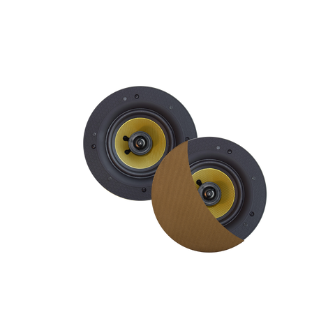 SAMBA SPEAKERSET, 65W (DRAAIBARE TWEETER), BRUSHED GOLD (ROND 195 MM), RANDLOOS