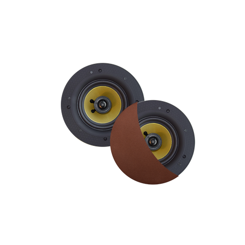 SAMBA SPEAKERSET, 65W (DRAAIBARE TWEETER), BRUSHED RED GOLD (ROND 195 MM), RANDLOOS