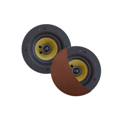 ZUMBA SPEAKERSET, 100W (0,75" DRAAIBARE TWEETER),  BRUSHED COPPER, ROND 226 MM, DIEPTE 81 MM, RANDLOOS, IPX4
