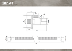 BRAUER Chrome Edition hoekstopkraan compleet met slang chroom