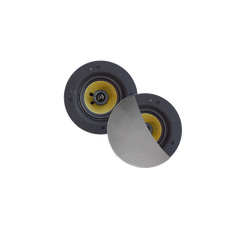 SAMBA SPEAKERSET, 65W (DRAAIBARE TWEETER), MAT CHROOM (ROND 195 MM), RANDLOOS
