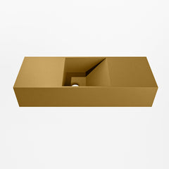MONDIAZ TYNE 60cm fontein solid surface kleur Oro. Positie wastafel midden