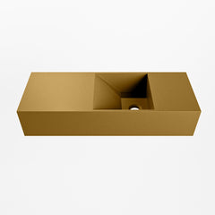 MONDIAZ TYNE 60cm fontein solid surface kleur Oro. Positie wastafel rechts