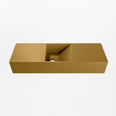 MONDIAZ TYNE 70cm fontein solid surface kleur Oro. Positie wastafel midden
