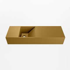 MONDIAZ TYNE 70cm fontein solid surface kleur Oro. Positie wastafel links