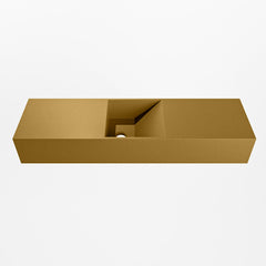 MONDIAZ TYNE 80cm fontein solid surface kleur Oro. Positie wastafel midden