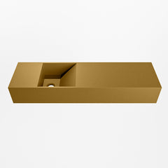 MONDIAZ TYNE 80cm fontein solid surface kleur Oro. Positie wastafel links