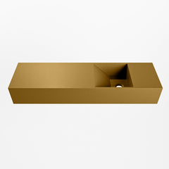 MONDIAZ TYNE 80cm fontein solid surface kleur Oro. Positie wastafel rechts