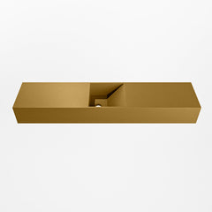 MONDIAZ TYNE 100cm fontein solid surface kleur Oro. Positie wastafel midden