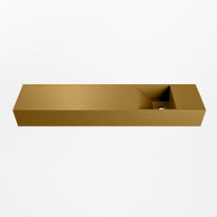 MONDIAZ TYNE 100cm fontein solid surface kleur Oro. Positie wastafel rechts