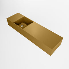 MONDIAZ TYNE 80cm fontein solid surface kleur Oro. Positie wastafel links