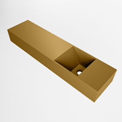MONDIAZ TYNE 90cm fontein solid surface kleur Oro. Positie wastafel rechts