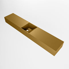 MONDIAZ TYNE 120cm fontein solid surface kleur Oro. Positie wastafel midden