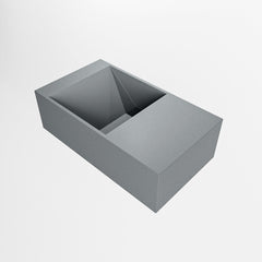 MONDIAZ TYNE 40cm fontein solid surface kleur Plata. Positie wastafel rechts