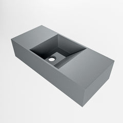 MONDIAZ TYNE 50cm fontein solid surface kleur Plata. Positie wastafel links