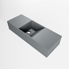 MONDIAZ TYNE 60cm fontein solid surface kleur Plata. Positie wastafel midden