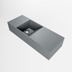 MONDIAZ TYNE 60cm fontein solid surface kleur Plata. Positie wastafel links