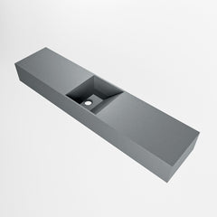 MONDIAZ TYNE 100cm fontein solid surface kleur Plata. Positie wastafel midden