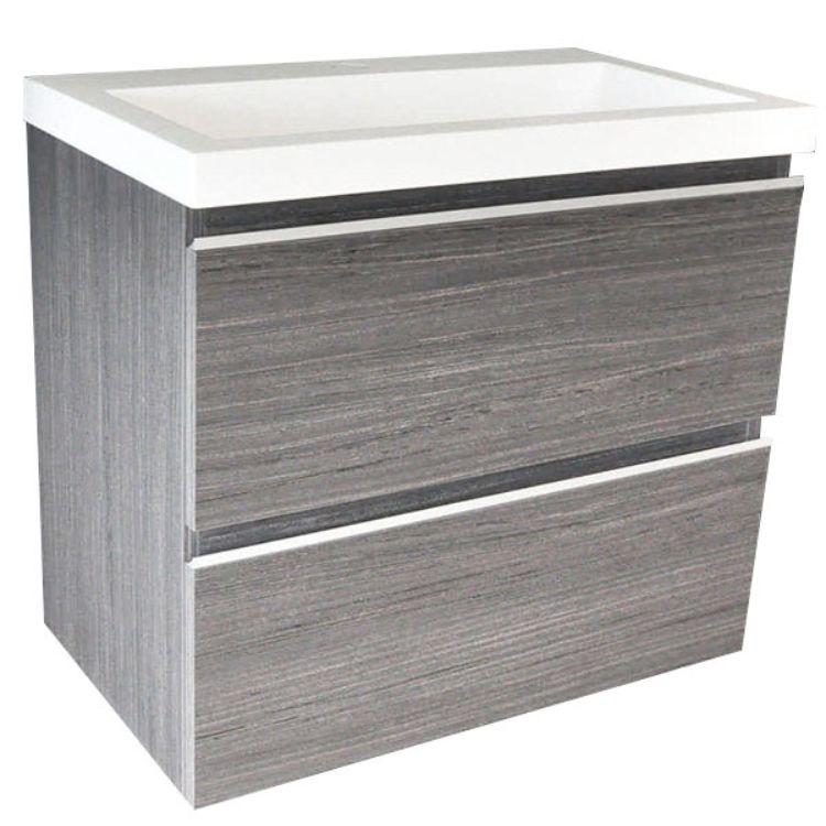 Shall onderkast 60 x 36 cm houtnerf grijs