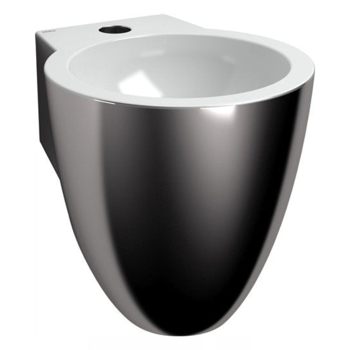 Clou Flush 6 toiletfontein met kraangat platina/wit keramiek -  CL/03.14060