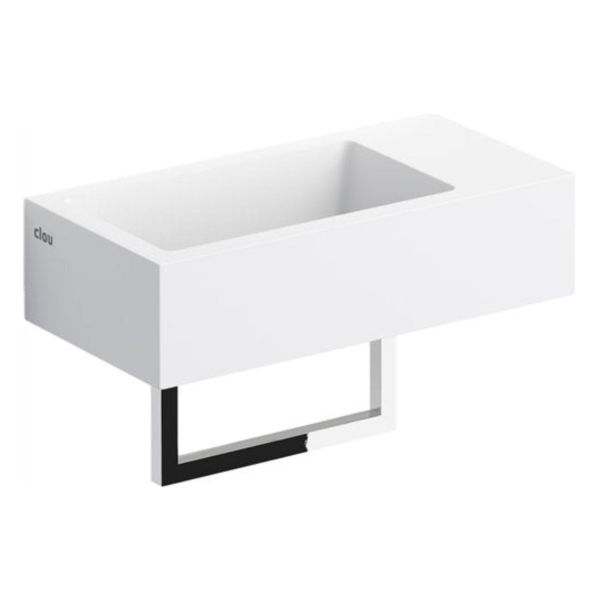 Clou Flush 3 toiletfontein rechts met voorbewerkt kraangat aluite met handdoekhouder -  CL/03.13031.02