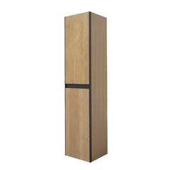 Wiesbaden Lotus kolomkast met 2 deuren 35 cm naturel eik/mat zwart