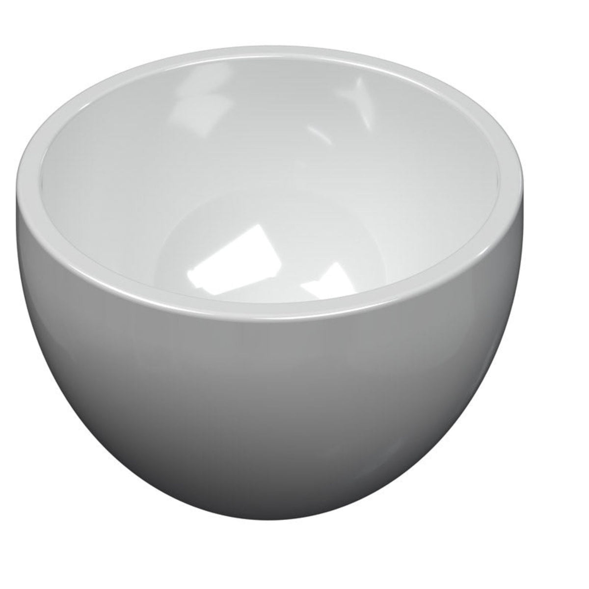 Ink Jazz XS Opbouw waskom Polystone zonder kraangat - Glans Wit - 20x20x11cm - 3430430